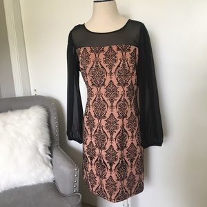 Pink and Black Dress